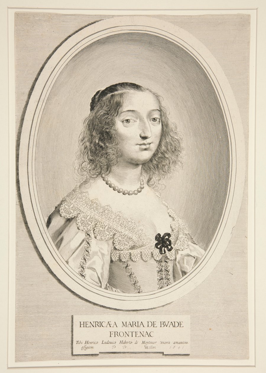 Henriette-Marie Montmort de Buade-Frontenac autorstwa Claude Mellan