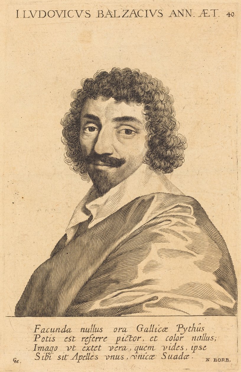 Jean-Louis Guez de Balzac autorstwa Claude Mellan