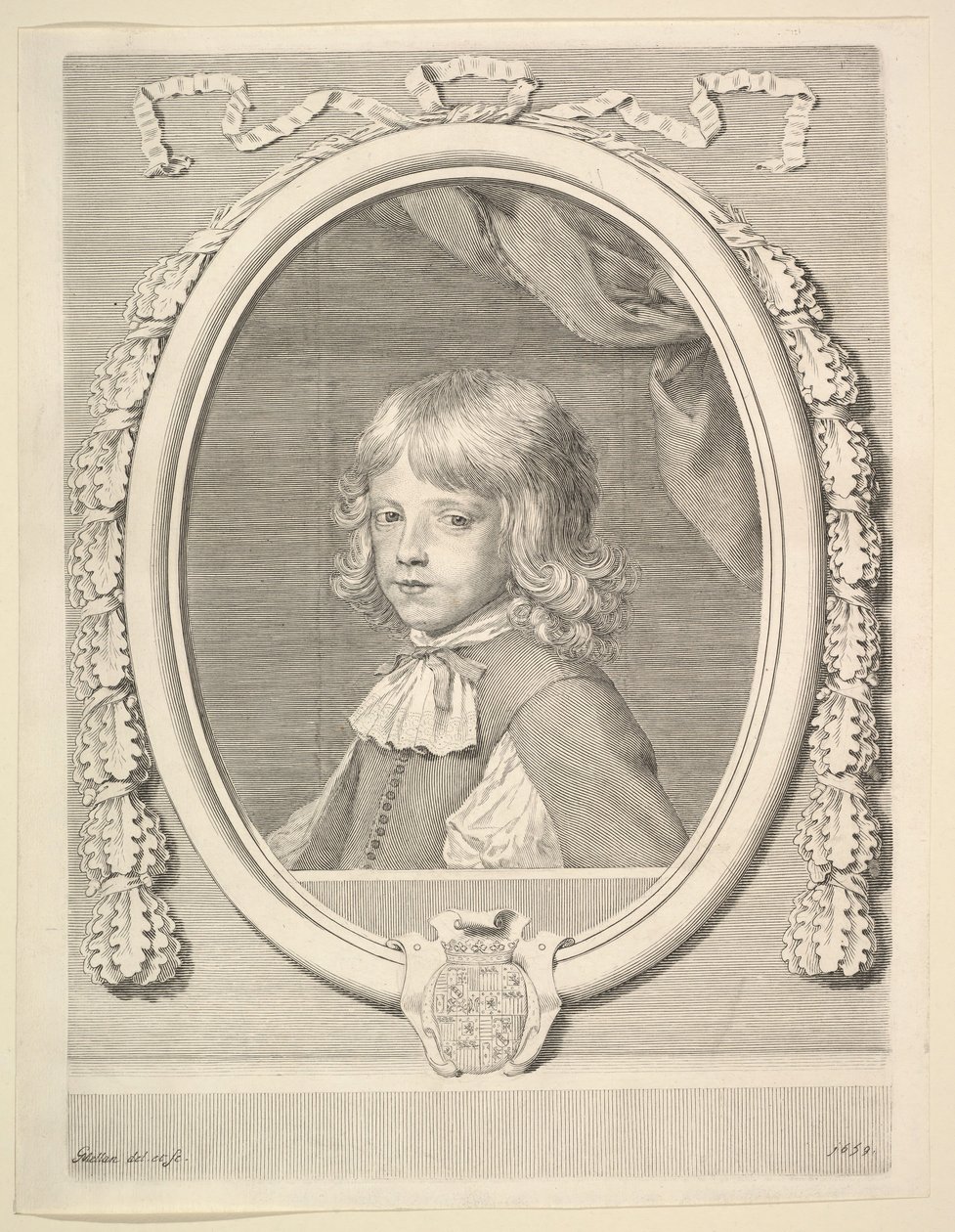 Ludwik Józef de Lorraine, książę Guise, jako dziecko, 1659. autorstwa Claude Mellan