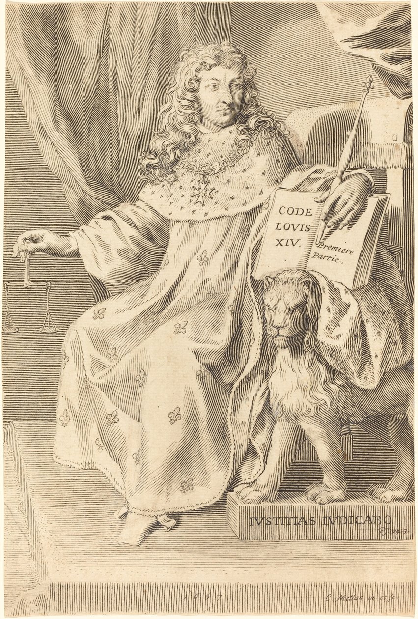 Ludwik XIV autorstwa Claude Mellan