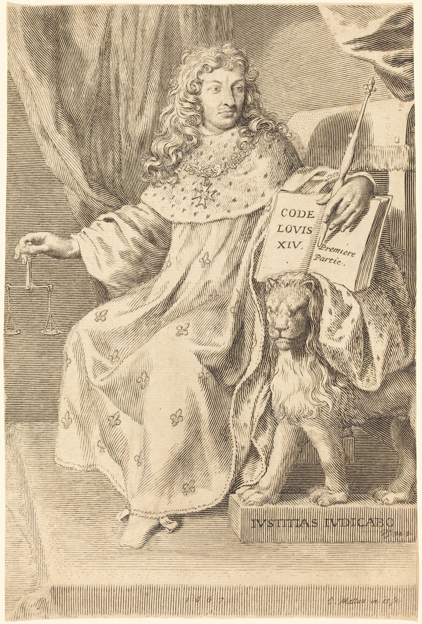 Ludwik XIV autorstwa Claude Mellan