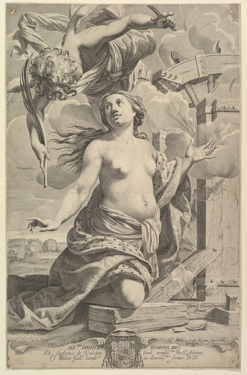 Męczeństwo św. Katarzyny, 1625. autorstwa Claude Mellan