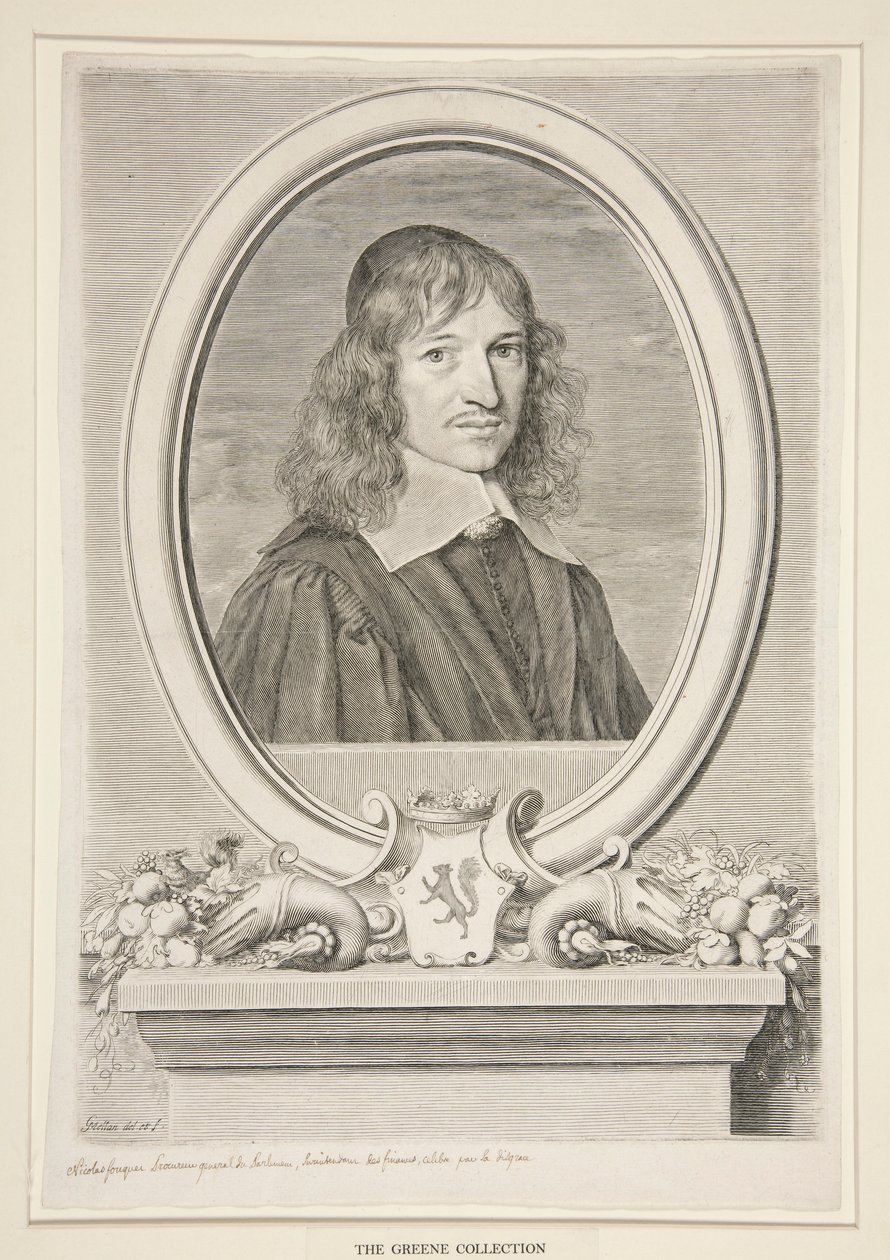 Mikołaj Fouquet, wicehrabia Melun i Vaux (1615-1680) autorstwa Claude Mellan