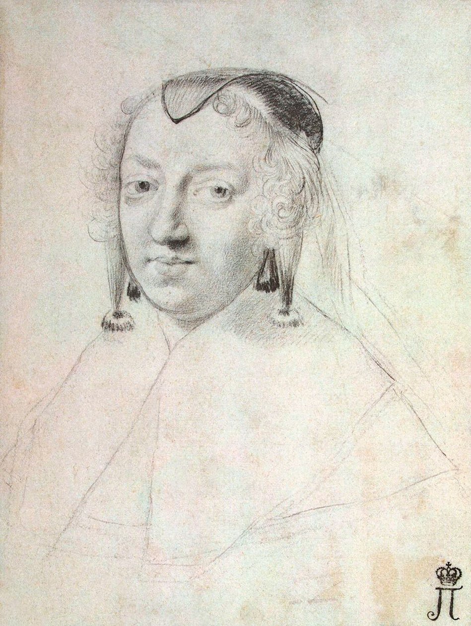 Portret Anny Austriaczki 1601-1666, przed 1643. autorstwa Claude Mellan