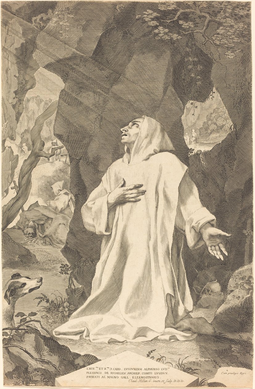 Św. Bruno autorstwa Claude Mellan