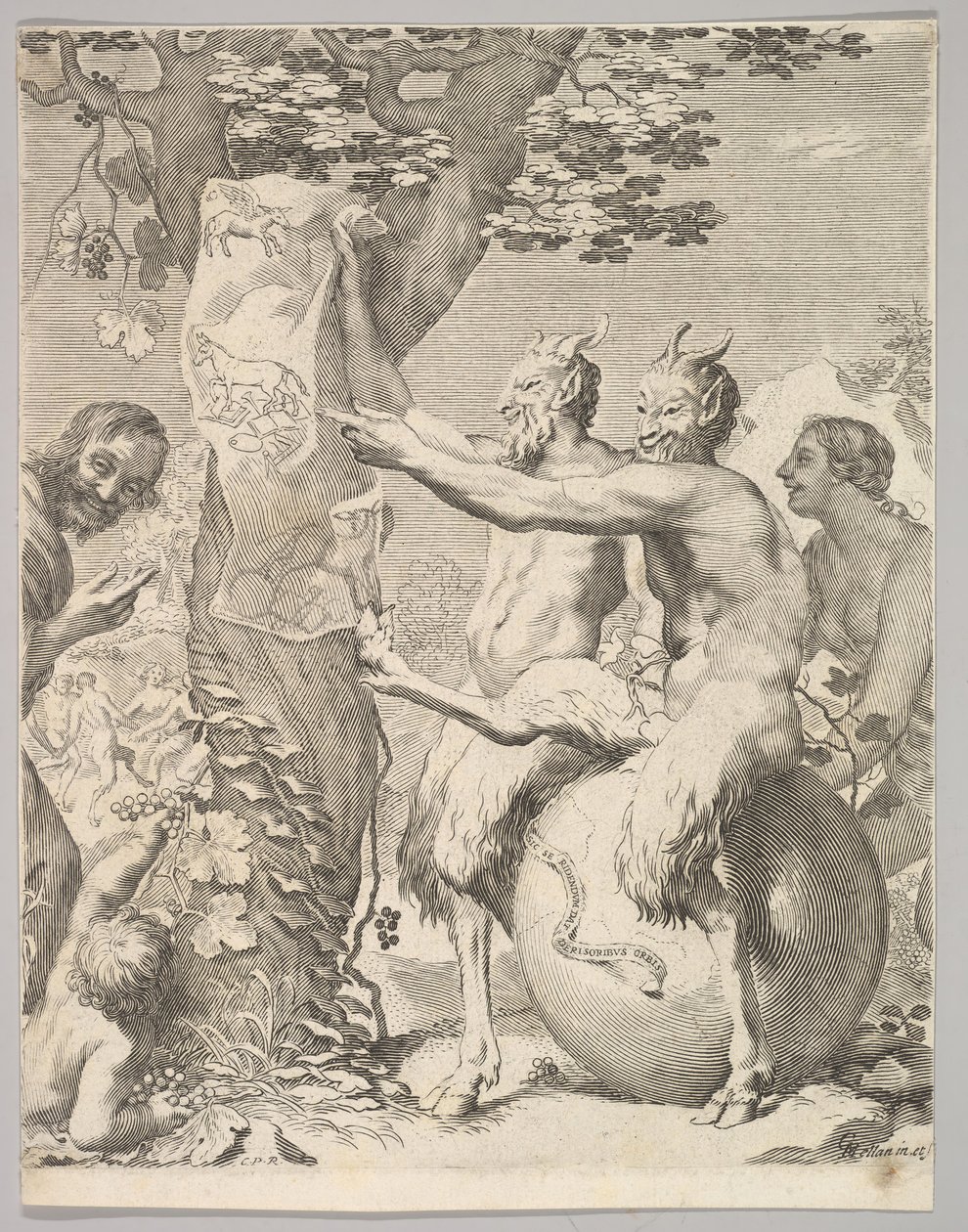 Satyrowie, przed 1645 r. autorstwa Claude Mellan