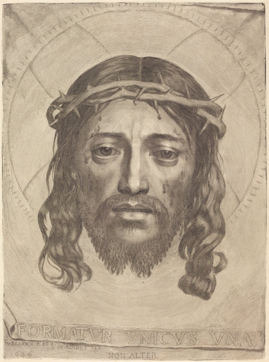 Sudarium św. Weroniki autorstwa Claude Mellan