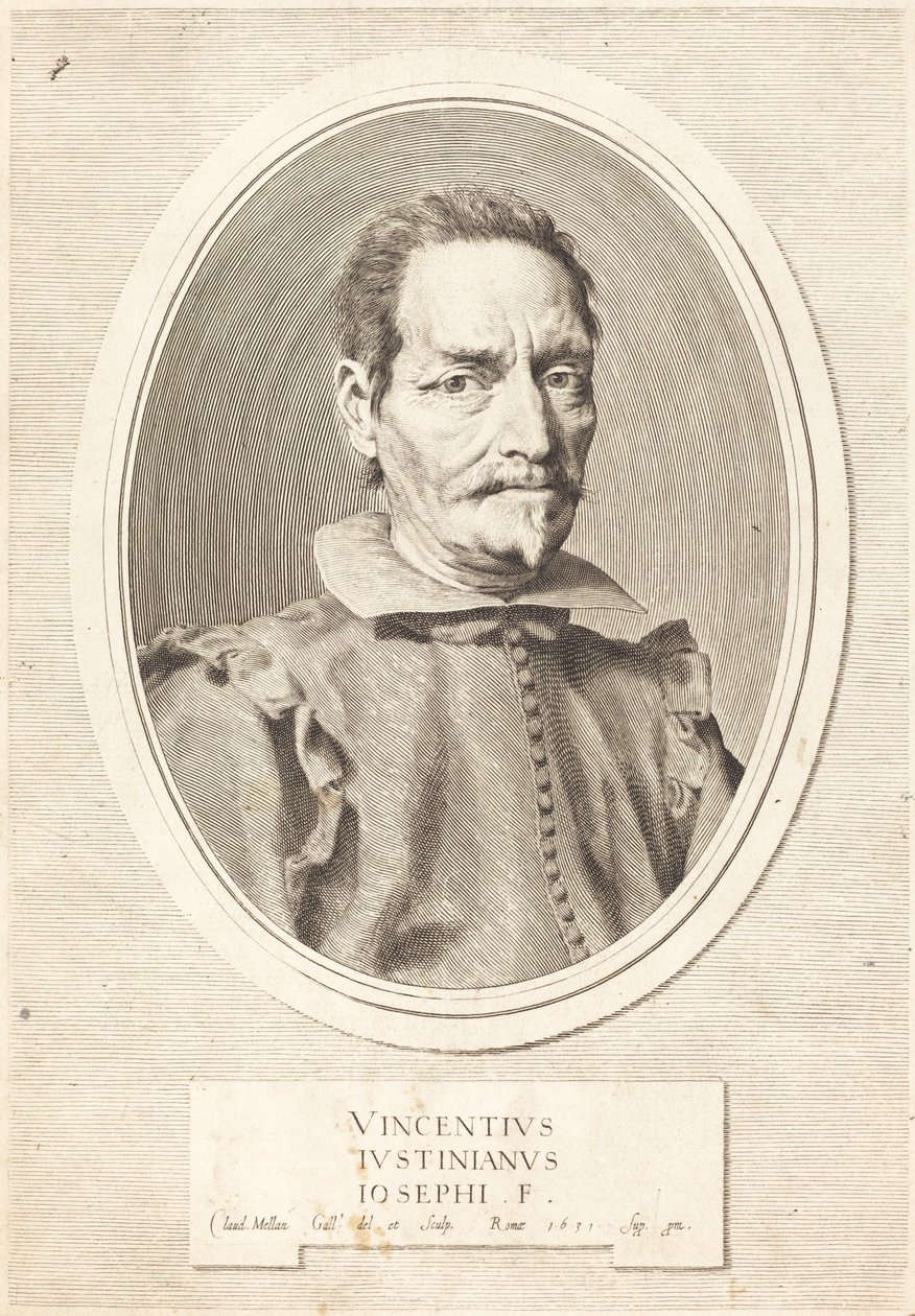 Vincenzo Giustiniani autorstwa Claude Mellan