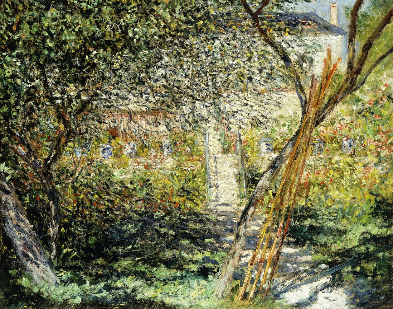 Ogród w Vetheuil; Le Jardin de Vetheuil, 1881 r. autorstwa Claude Monet