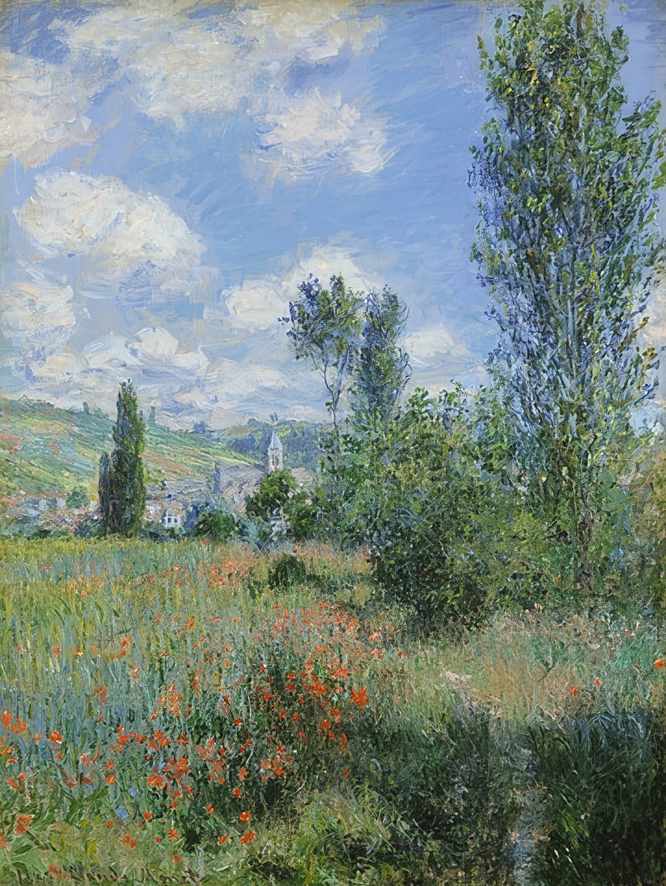 Widok Vétheuila. 1880 autorstwa Claude Monet