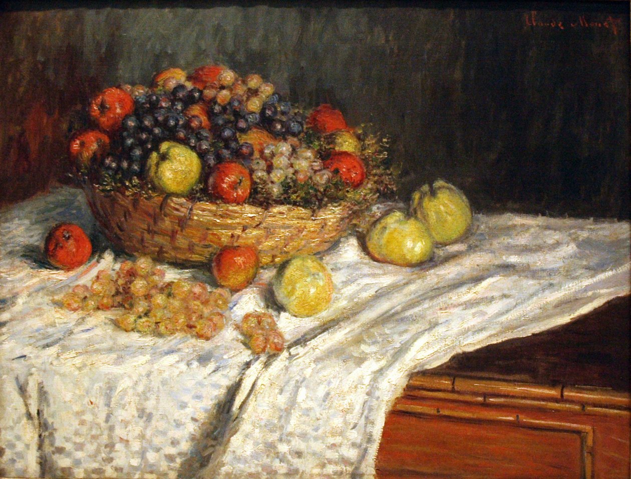 Jabłka i winogrona autorstwa Claude Monet