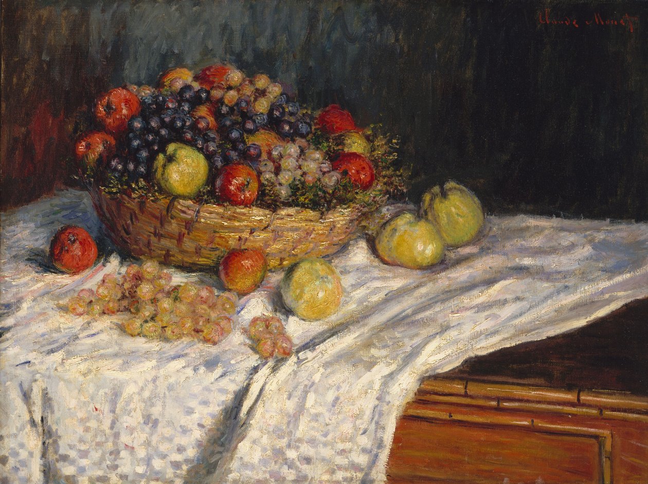 Jabłka i winogrona autorstwa Claude Monet