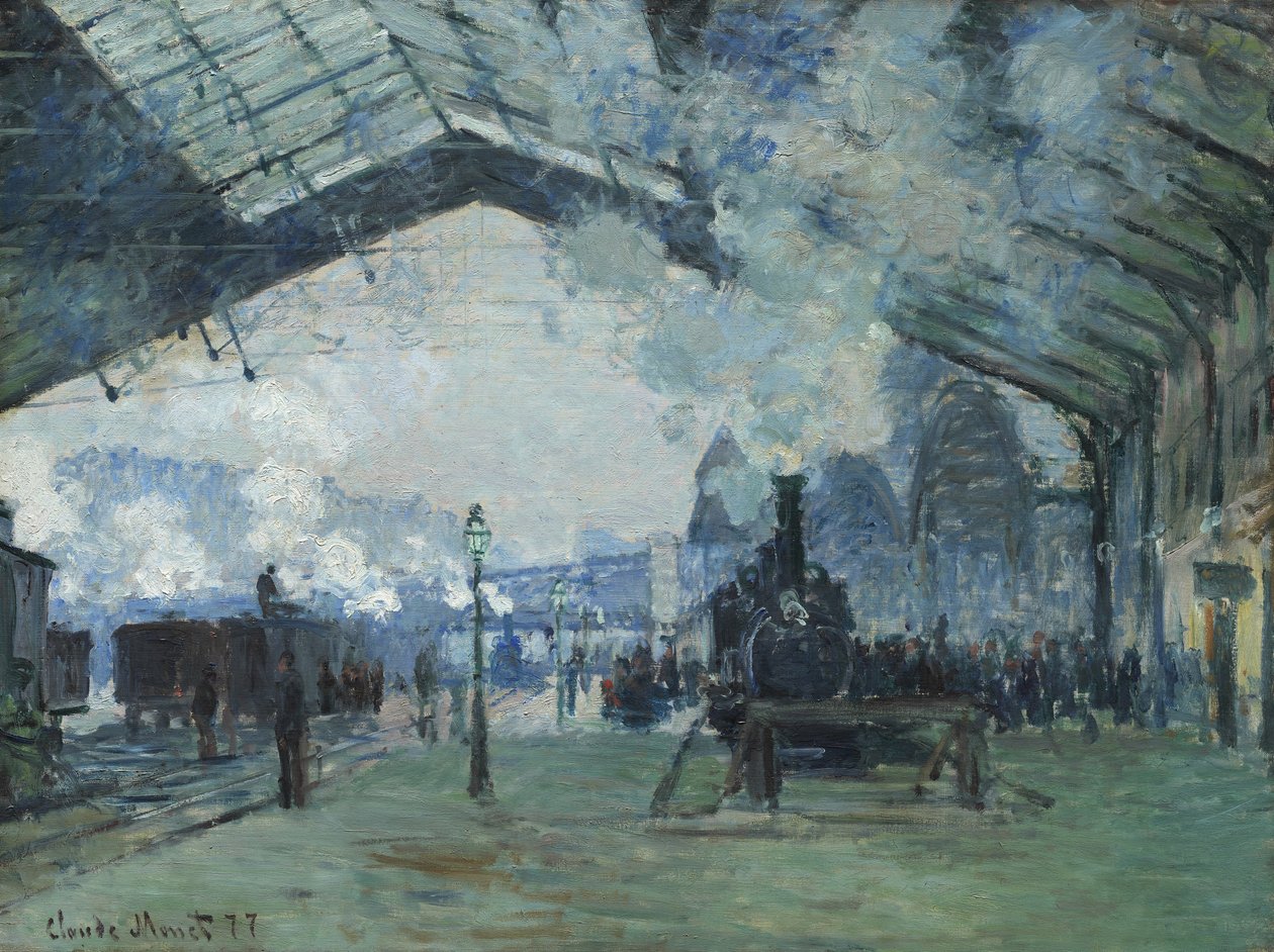 Przyjazd pociągu Normandii, Gare Saint-Lazare autorstwa Claude Monet
