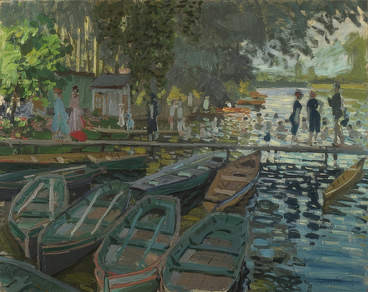 Badende bei La Grenouillère. 1869 autorstwa Claude Monet