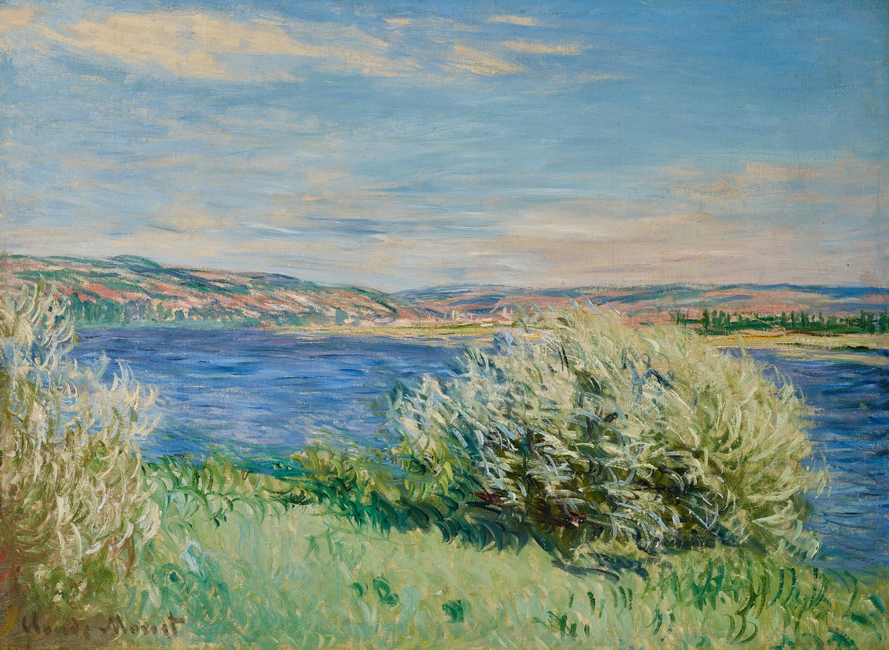 Brzegi Sekwany w pobliżu Vetheuil autorstwa Claude Monet