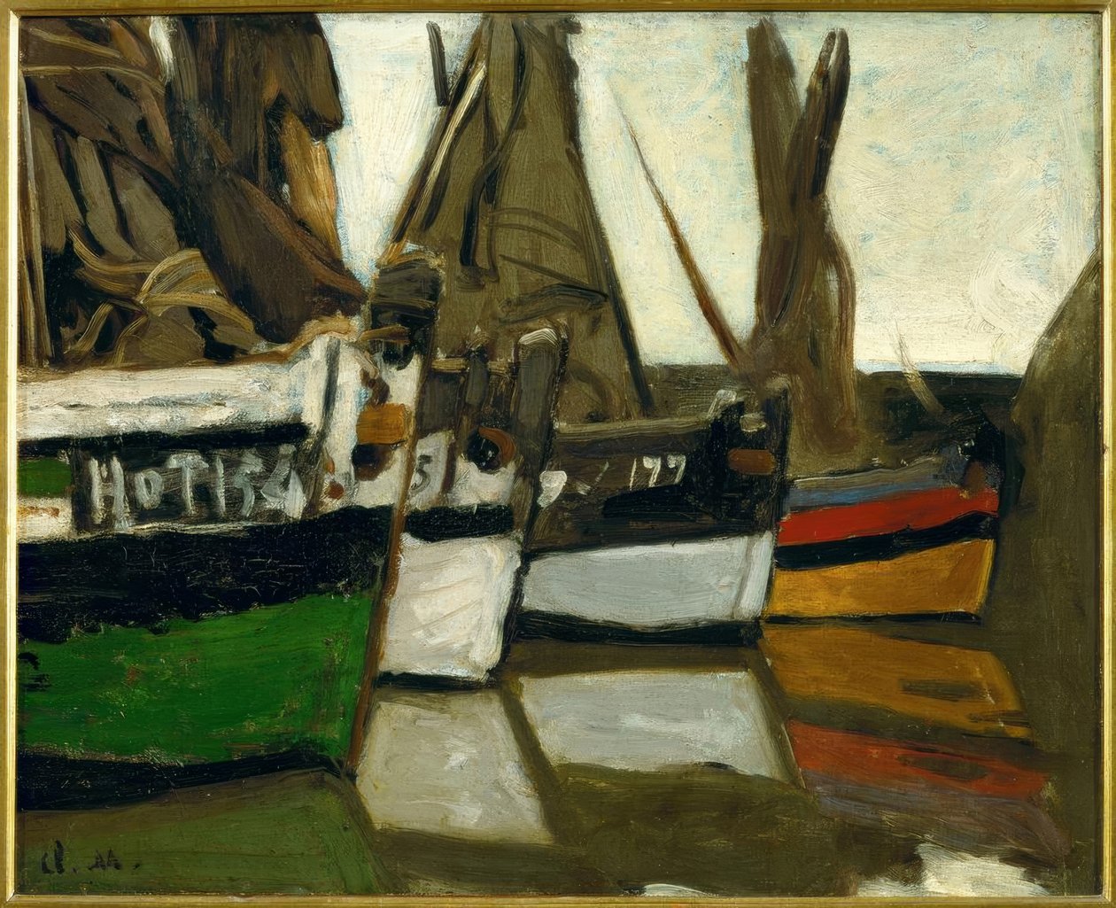 Łodzie rybackie, Honfleur autorstwa Claude Monet