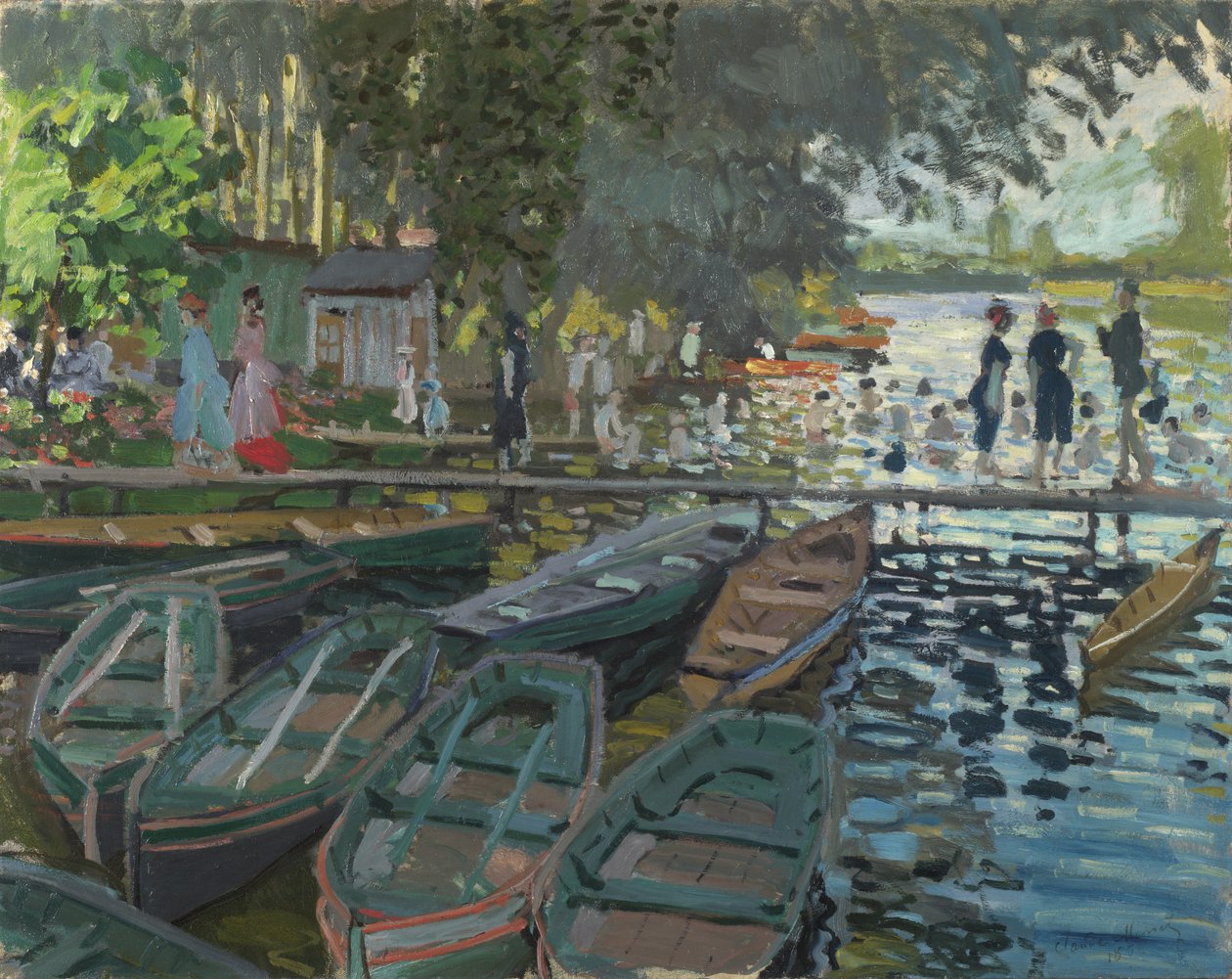 Kąpiących się w La Grenouillere autorstwa Claude Monet