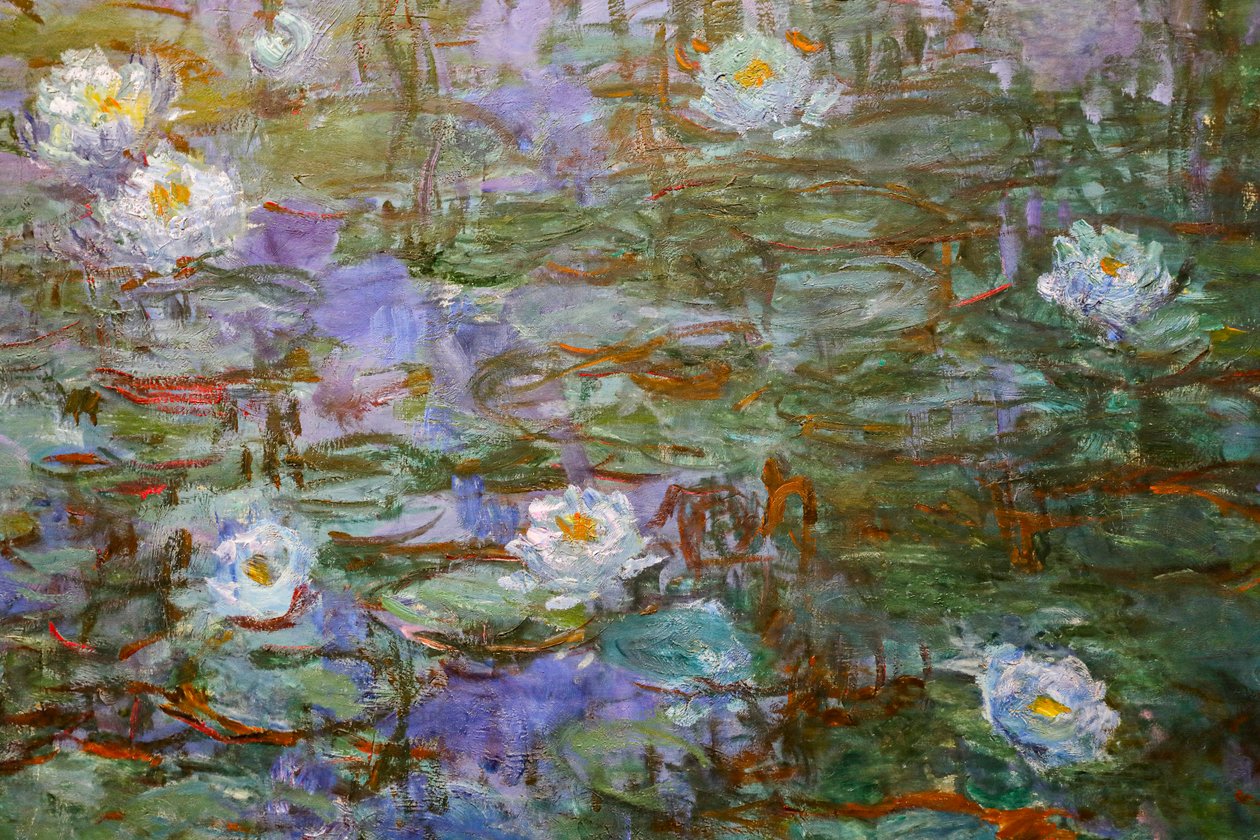 Lilie wodne niebieskie (detal) autorstwa Claude Monet