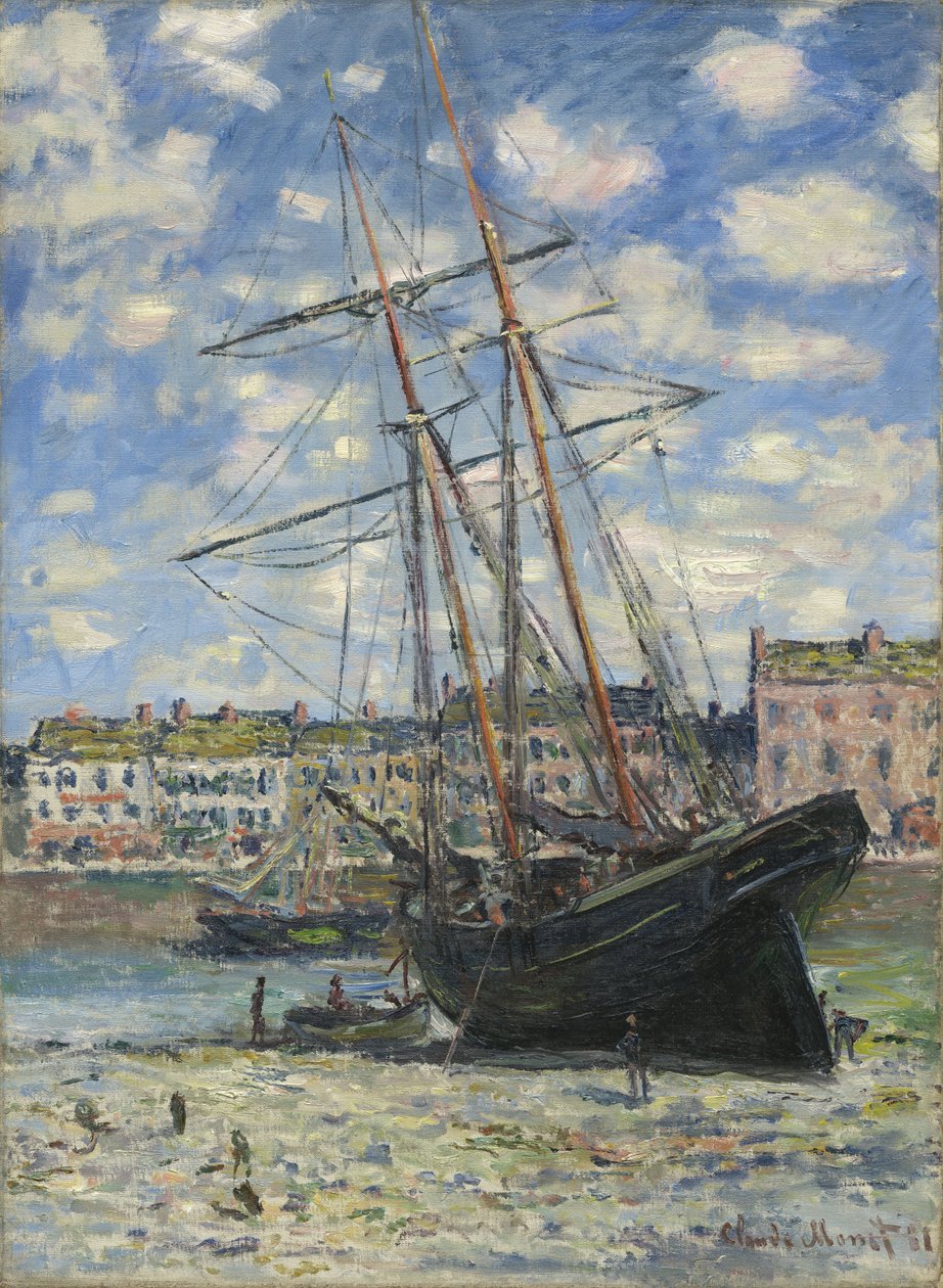 Łódź przy niskim stanie wody autorstwa Claude Monet