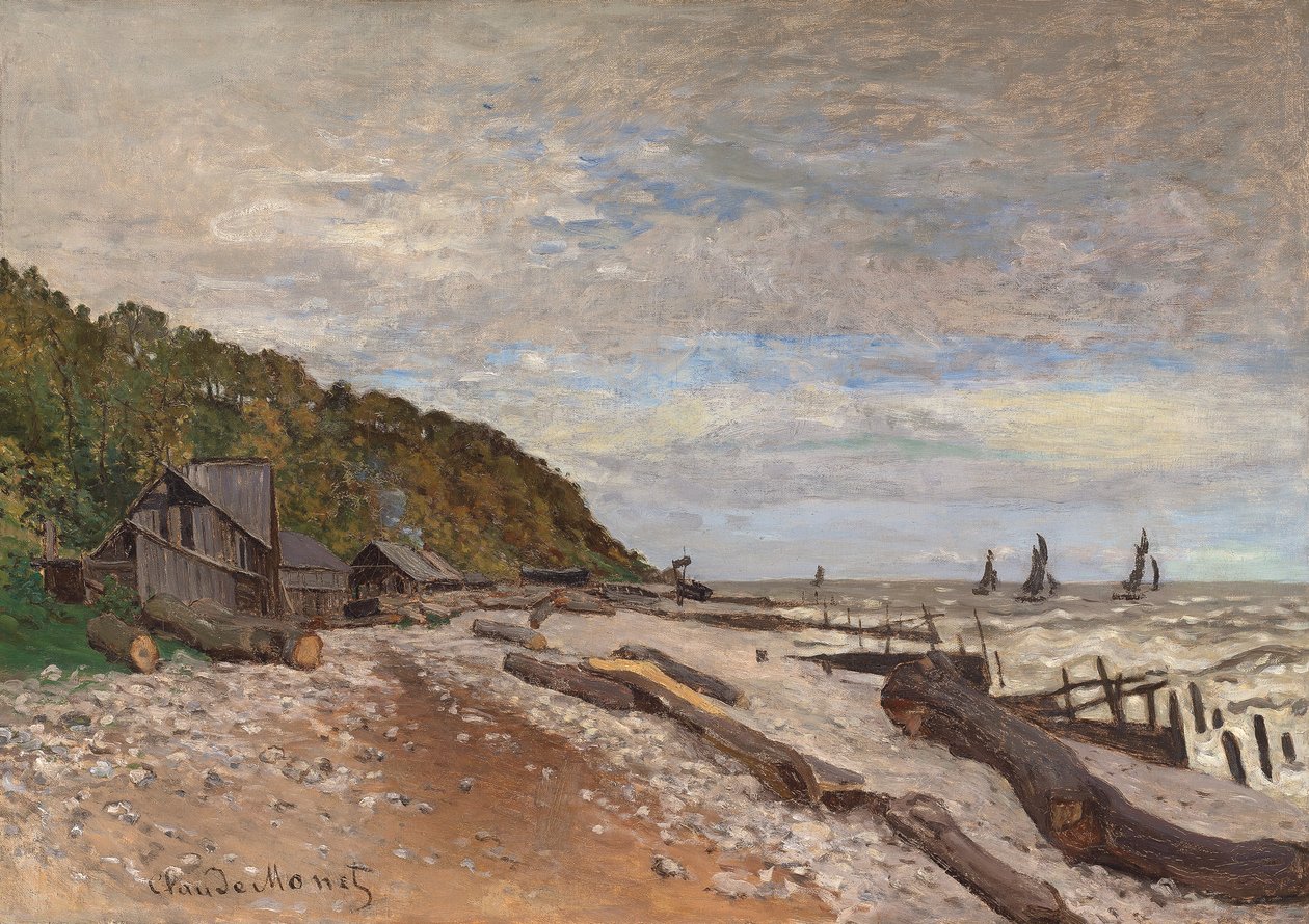 Warzelnia Blisko Honfleur; Stocznia Małych Statków koło Honfleur, 1864 autorstwa Claude Monet