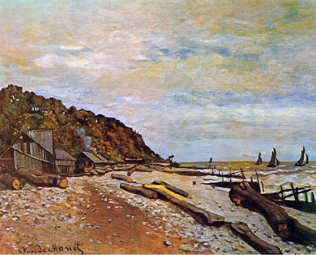 Stocznia pod Honfleur, 1864 autorstwa Claude Monet