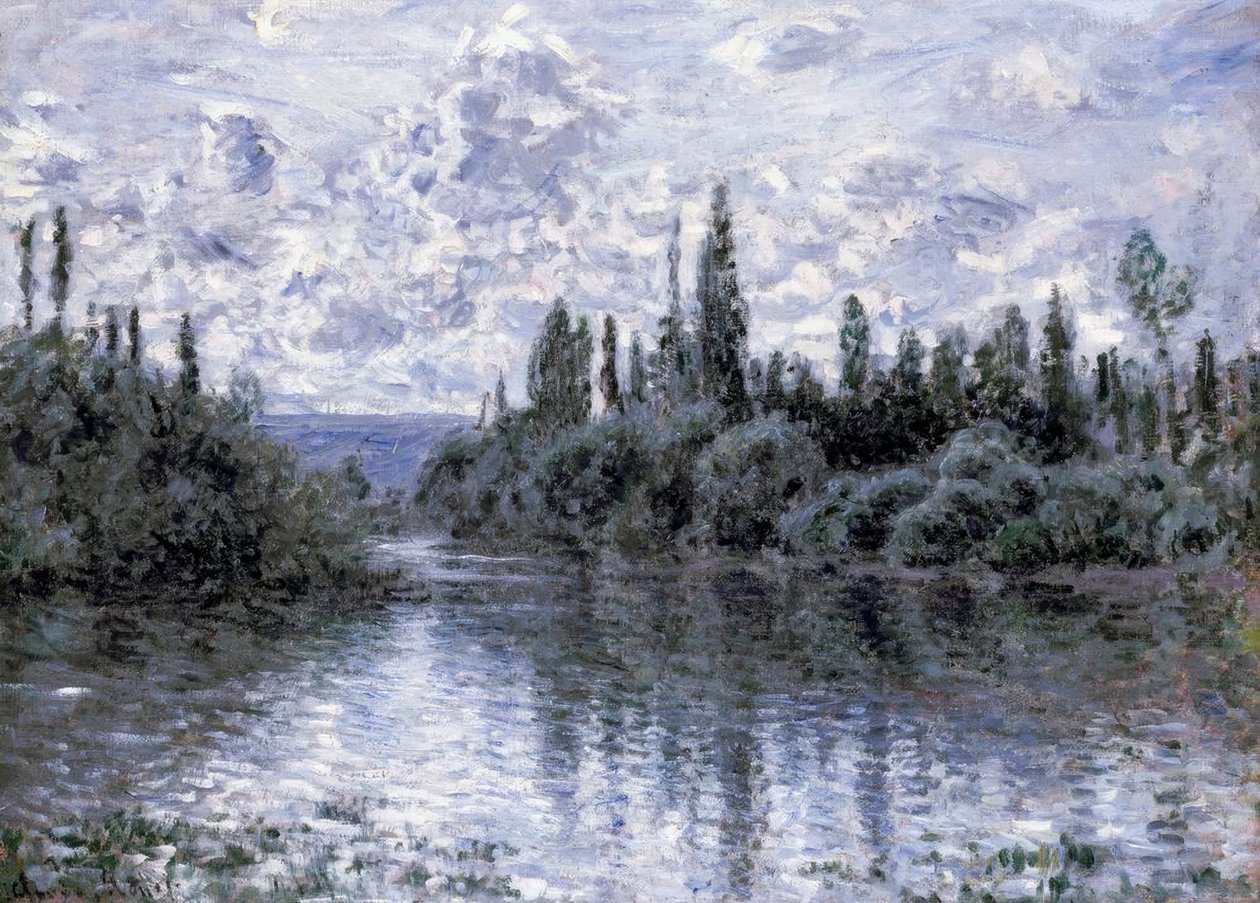 Ramię Sekwany w pobliżu Vétheuil autorstwa Claude Monet