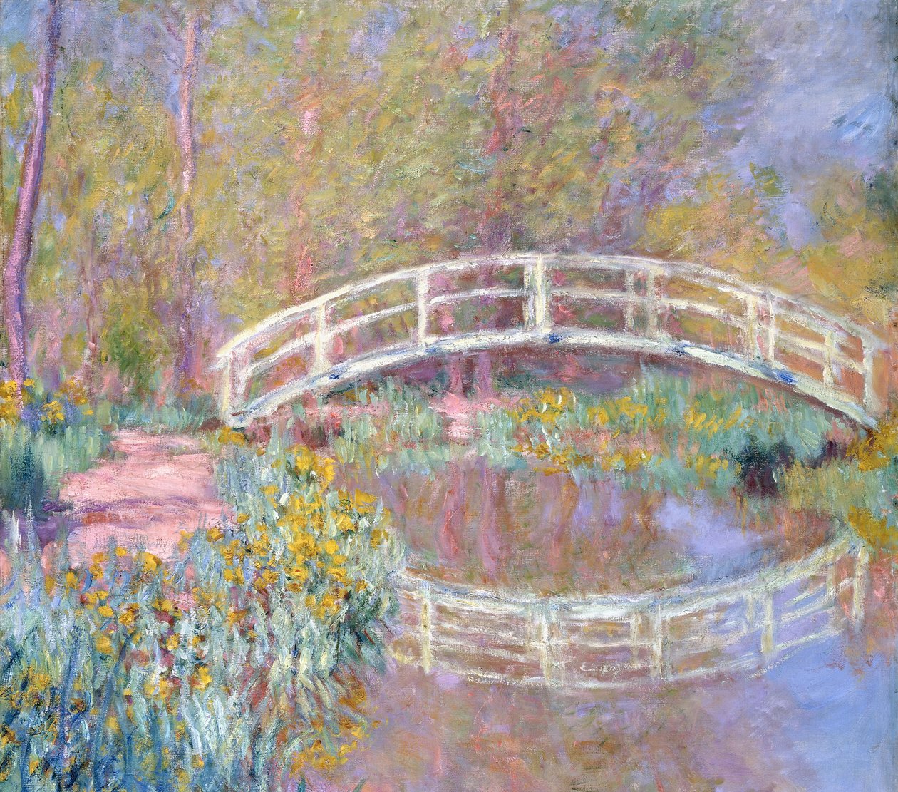Most w ogrodzie Moneta, 1895-96 autorstwa Claude Monet