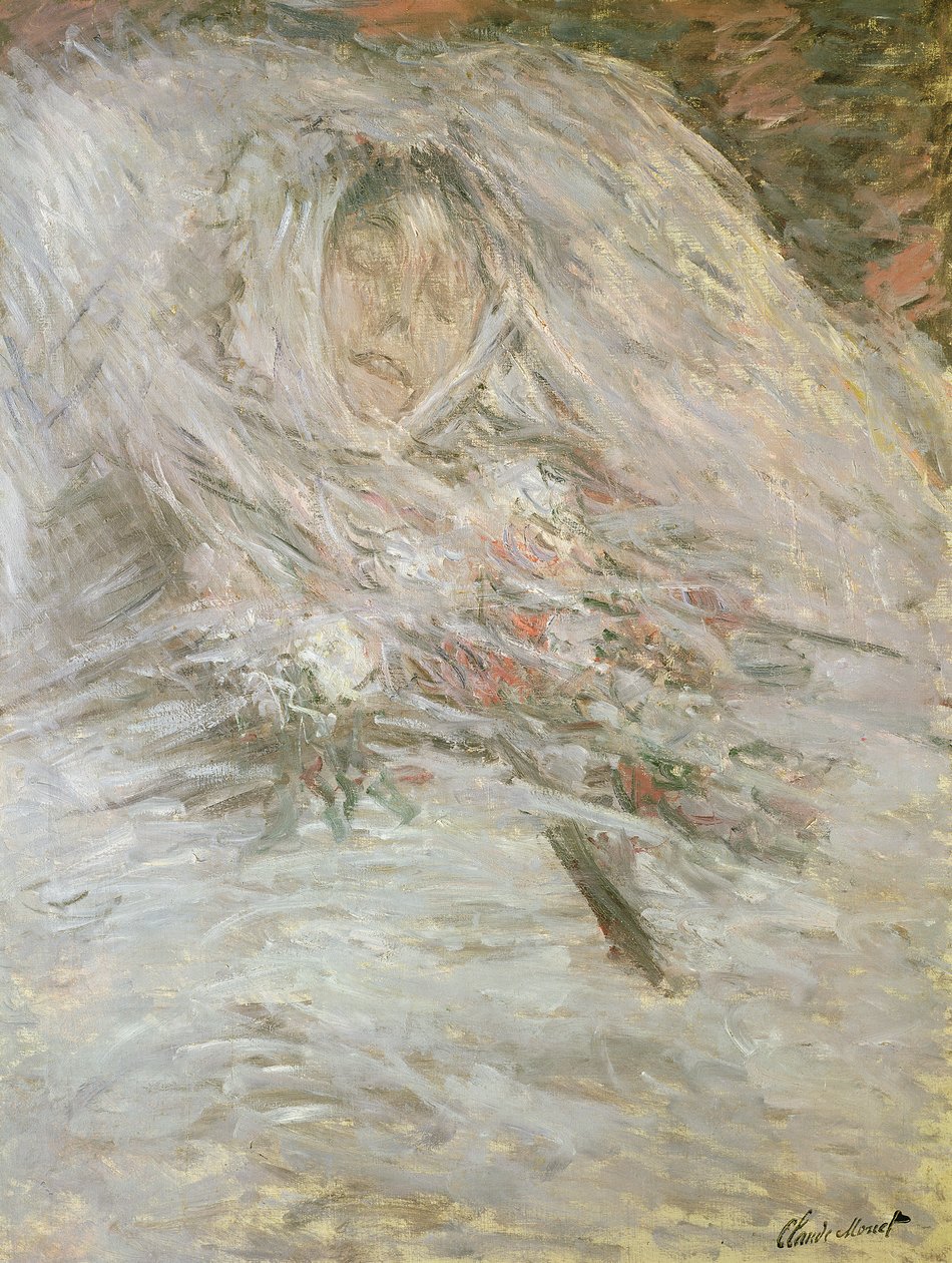 Camille Monet (1847-79) na łożu śmierci, 1879 autorstwa Claude Monet