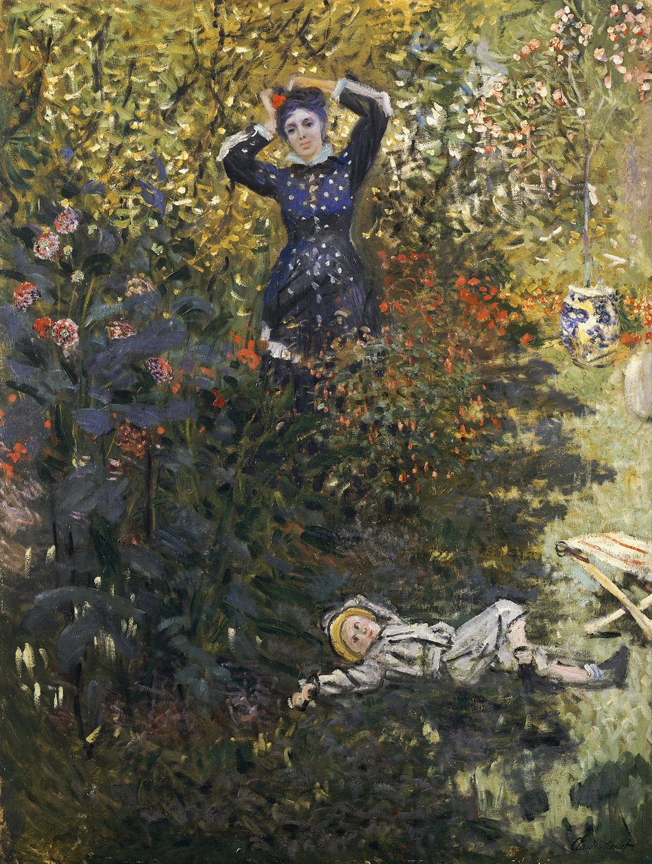 Camille i Jean w ogrodzie w Argenteuil autorstwa Claude Monet