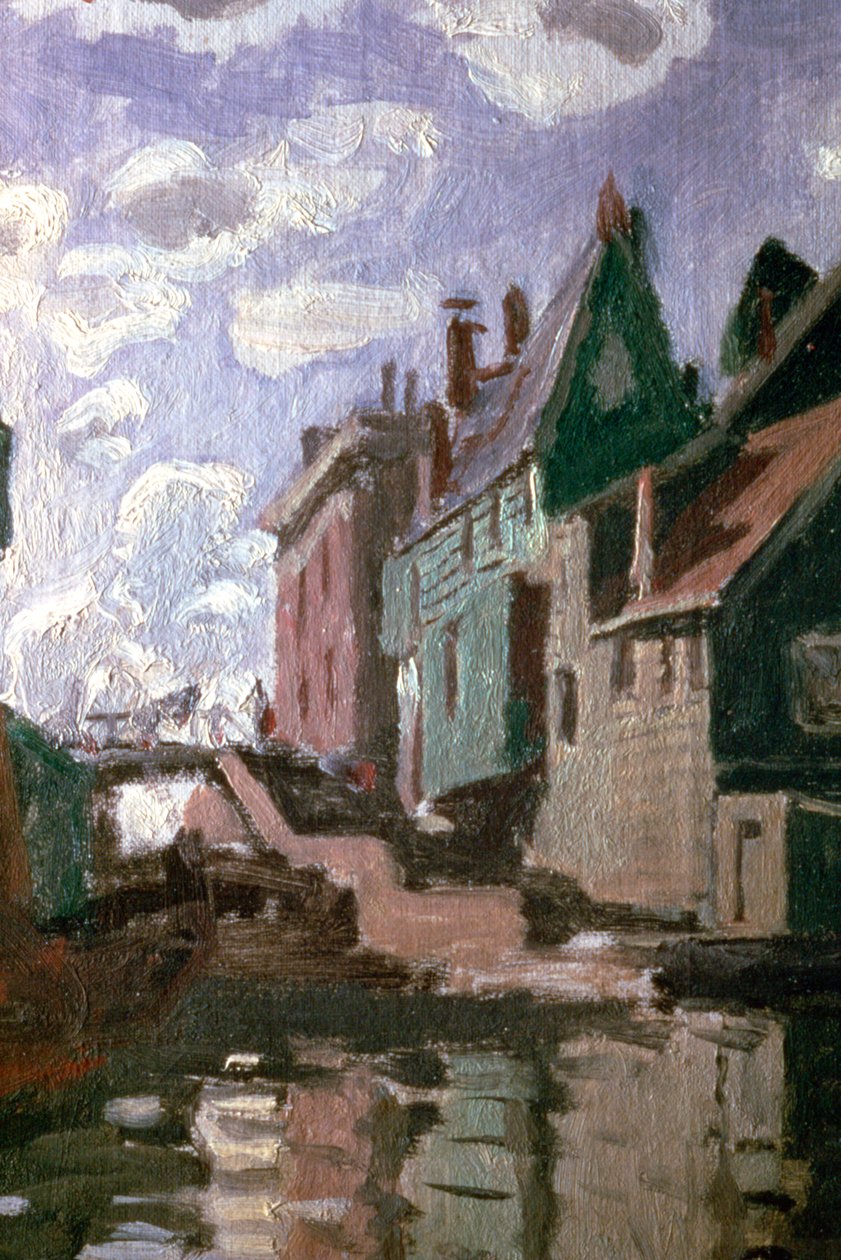 Kanał w Zaandam, detal, 1871 autorstwa Claude Monet