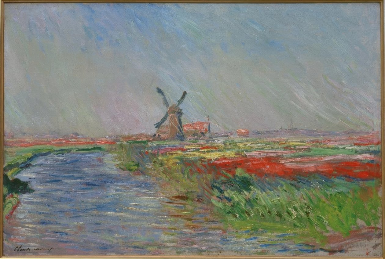Pola tulipanów w Holandii autorstwa Claude Monet