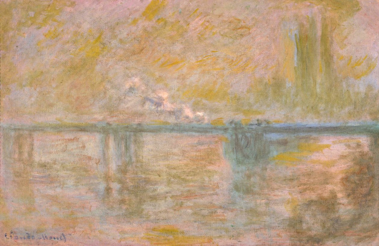 Charing-Cross Bridge w Londynie, ok. 1902 (olej na płótnie) autorstwa Claude Monet