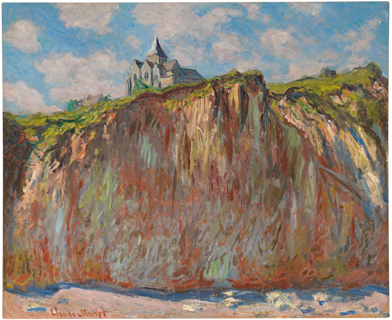 Kościół w Varengeville, efekt poranka, 1882 autorstwa Claude Monet