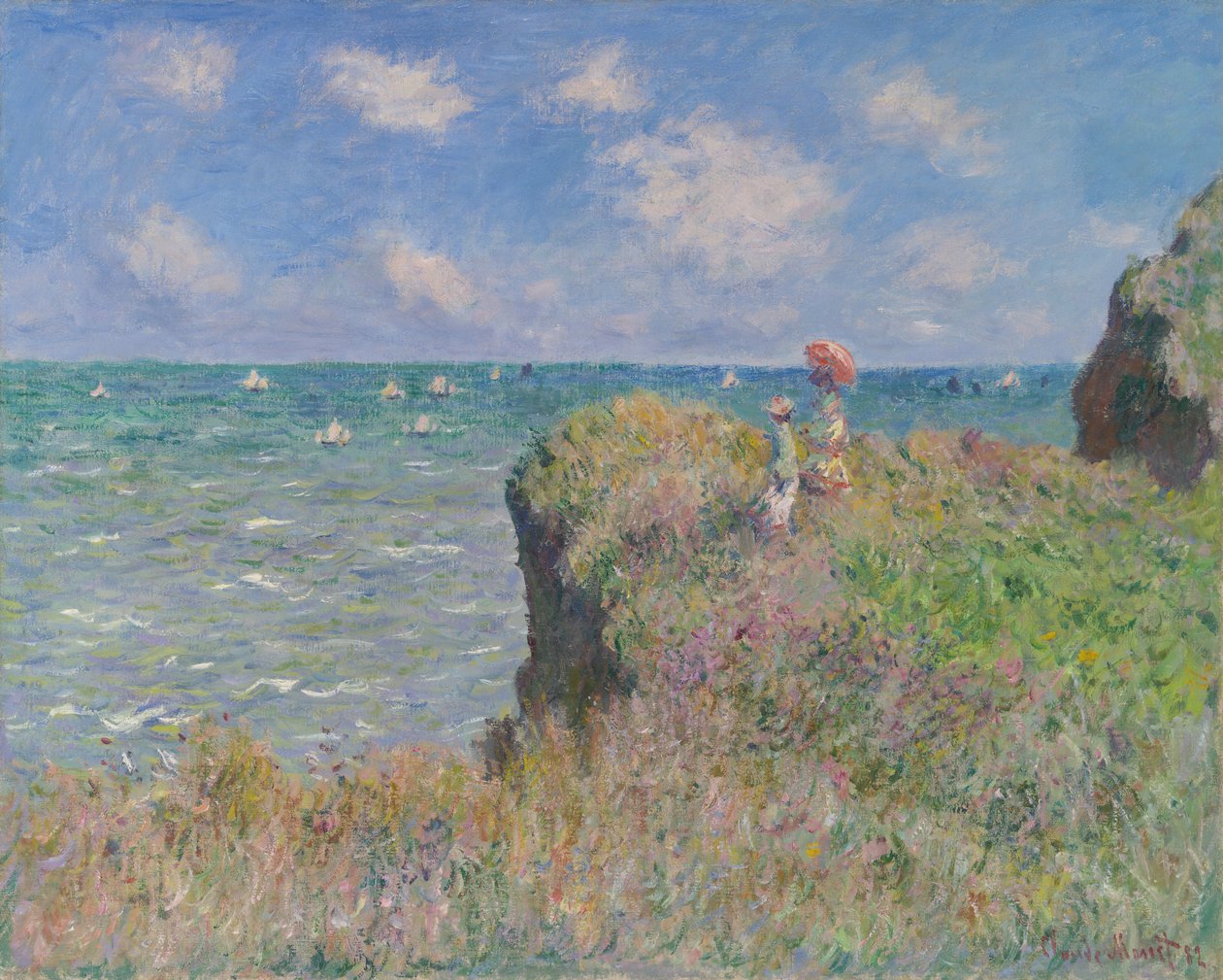 Cliff Walk w Pourville, 1882. autorstwa Claude Monet