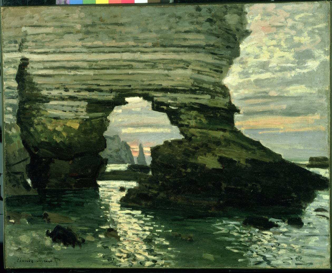 Klif w Etretat, c.1868-69 autorstwa Claude Monet