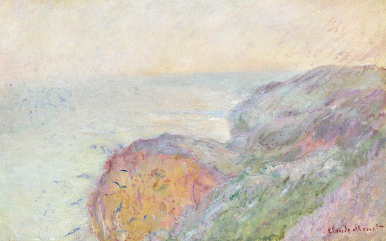 Klify w pobliżu Dieppe, 1897. autorstwa Claude Monet