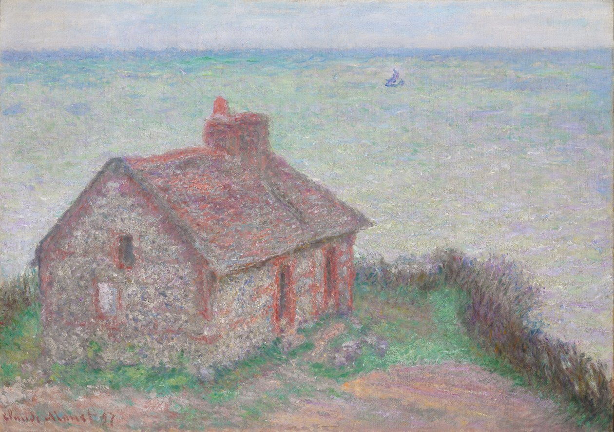 Urząd Celny, efekt róży; Urząd Celny, efekt różowy, 1897 autorstwa Claude Monet