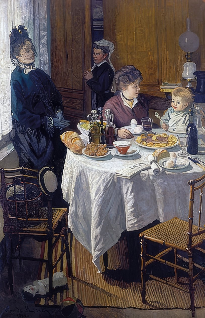Obiad (Le Déjeuner). 1868. Stan po renowacji autorstwa Claude Monet