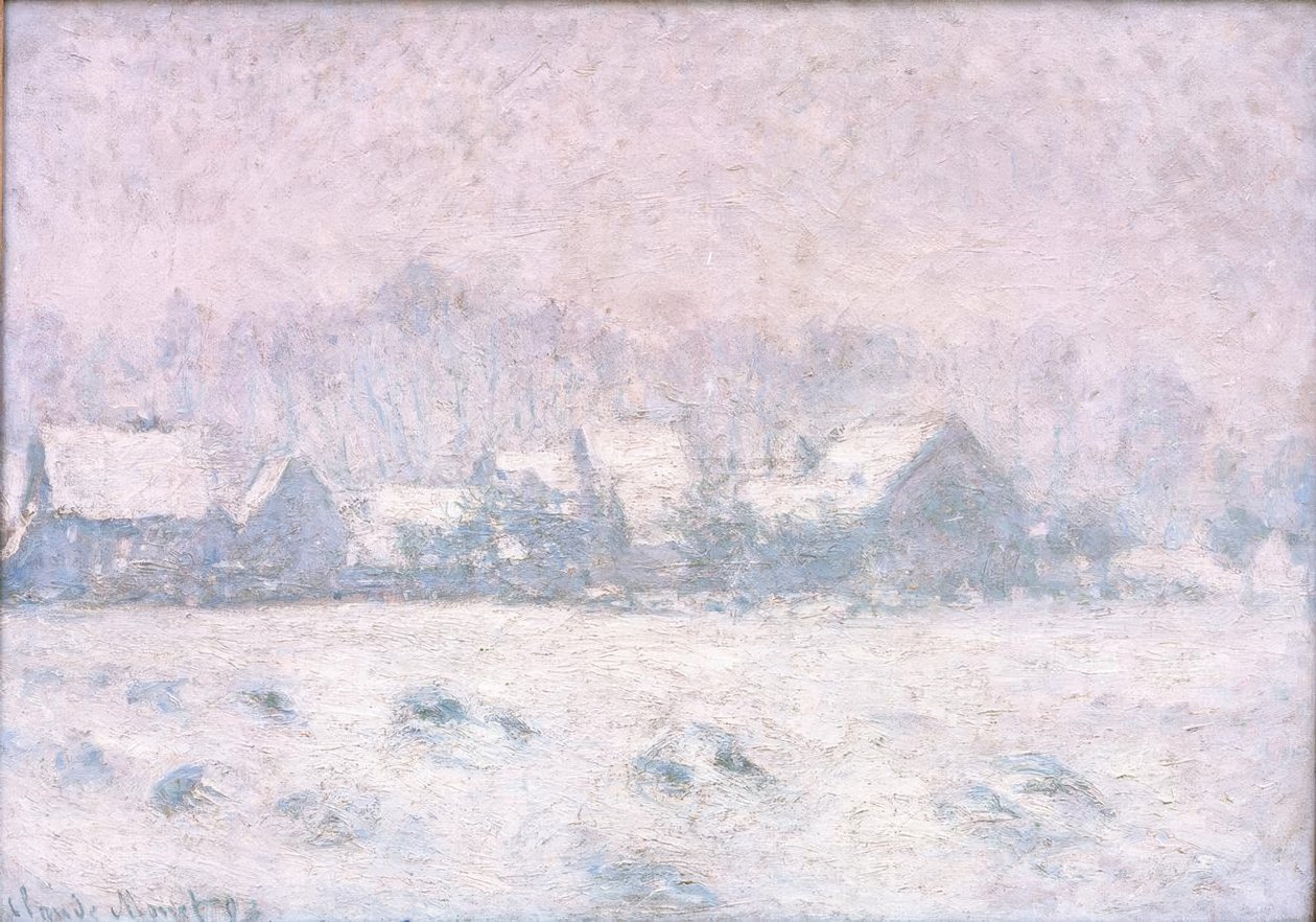 Efekt śniegu w Giverny (Schnee w Giverny) autorstwa Claude Monet