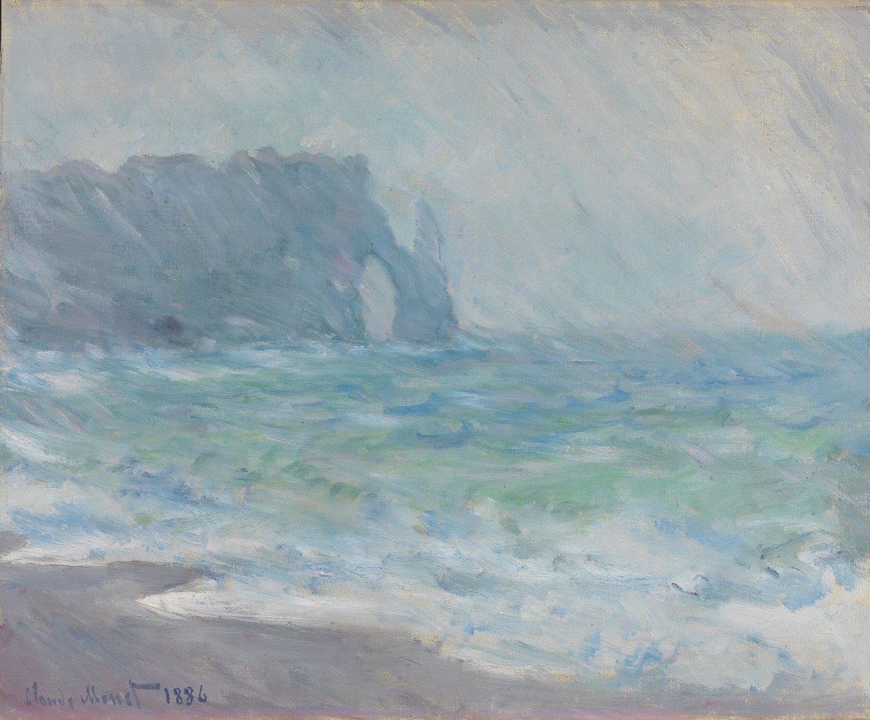 Étretat w deszczu autorstwa Claude Monet
