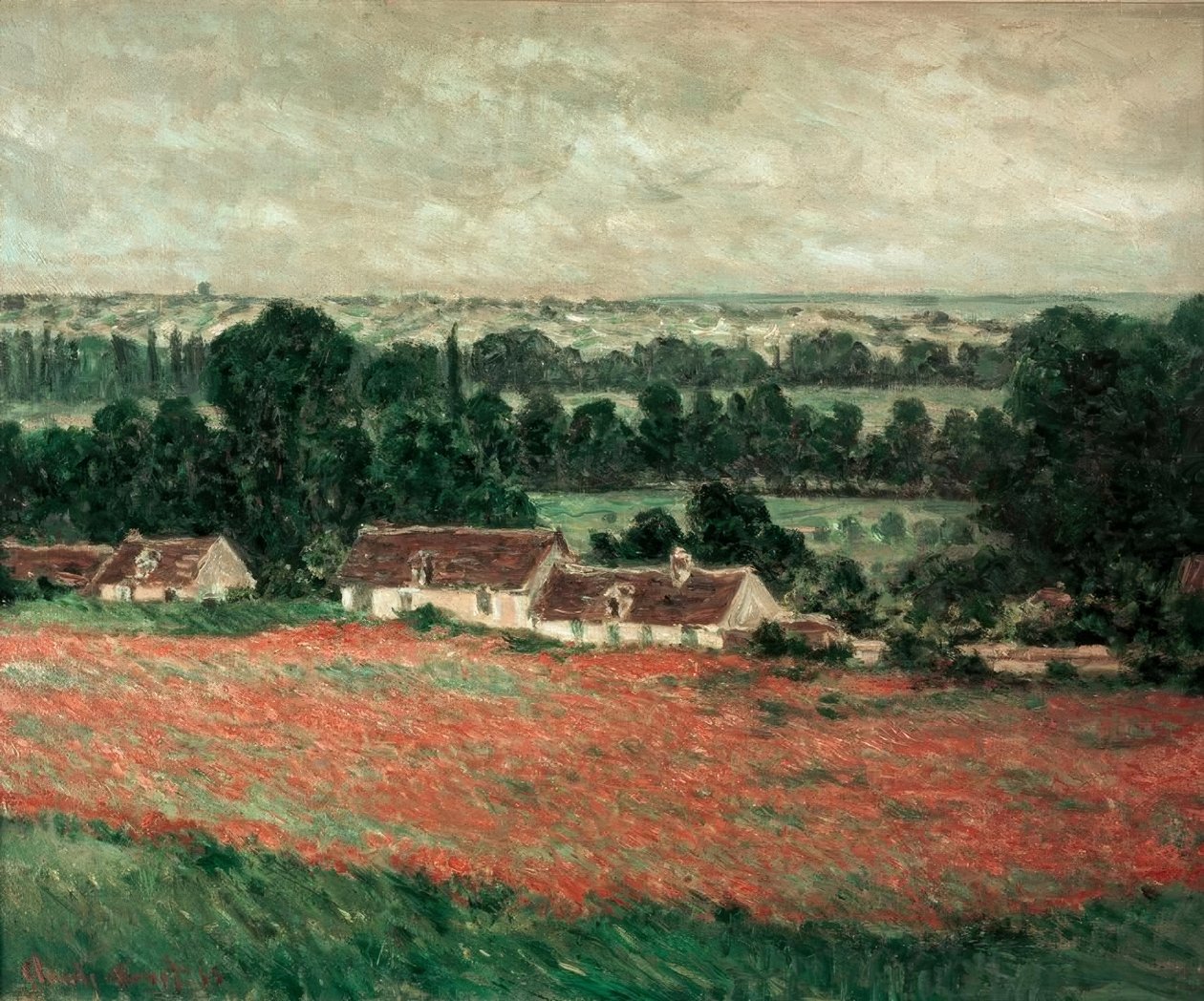Pole Maków, Giverny autorstwa Claude Monet