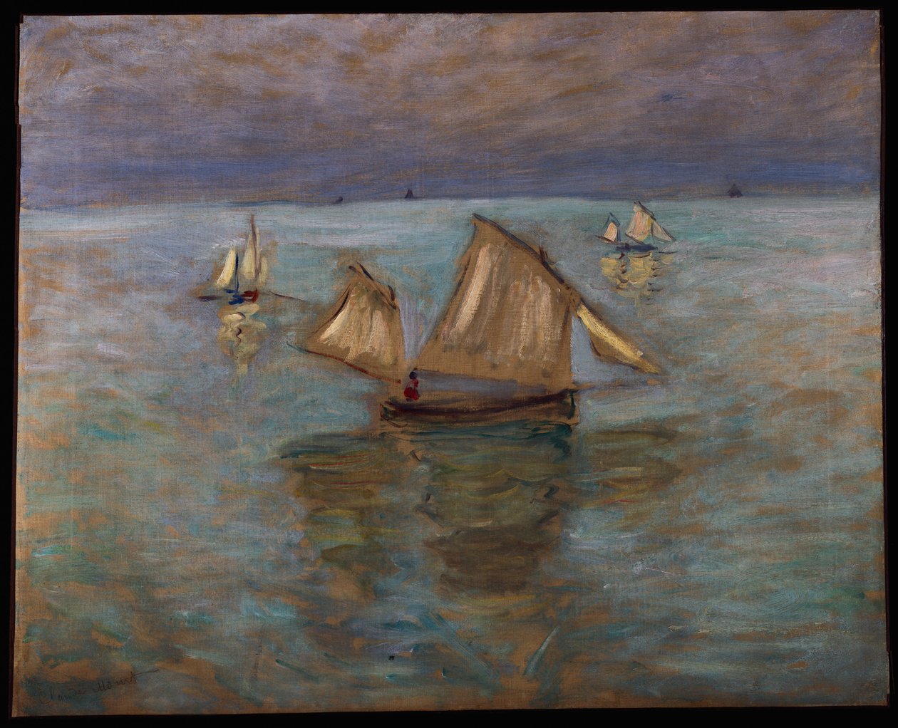 Łodzie rybackie w Pourville, 1882 autorstwa Claude Monet