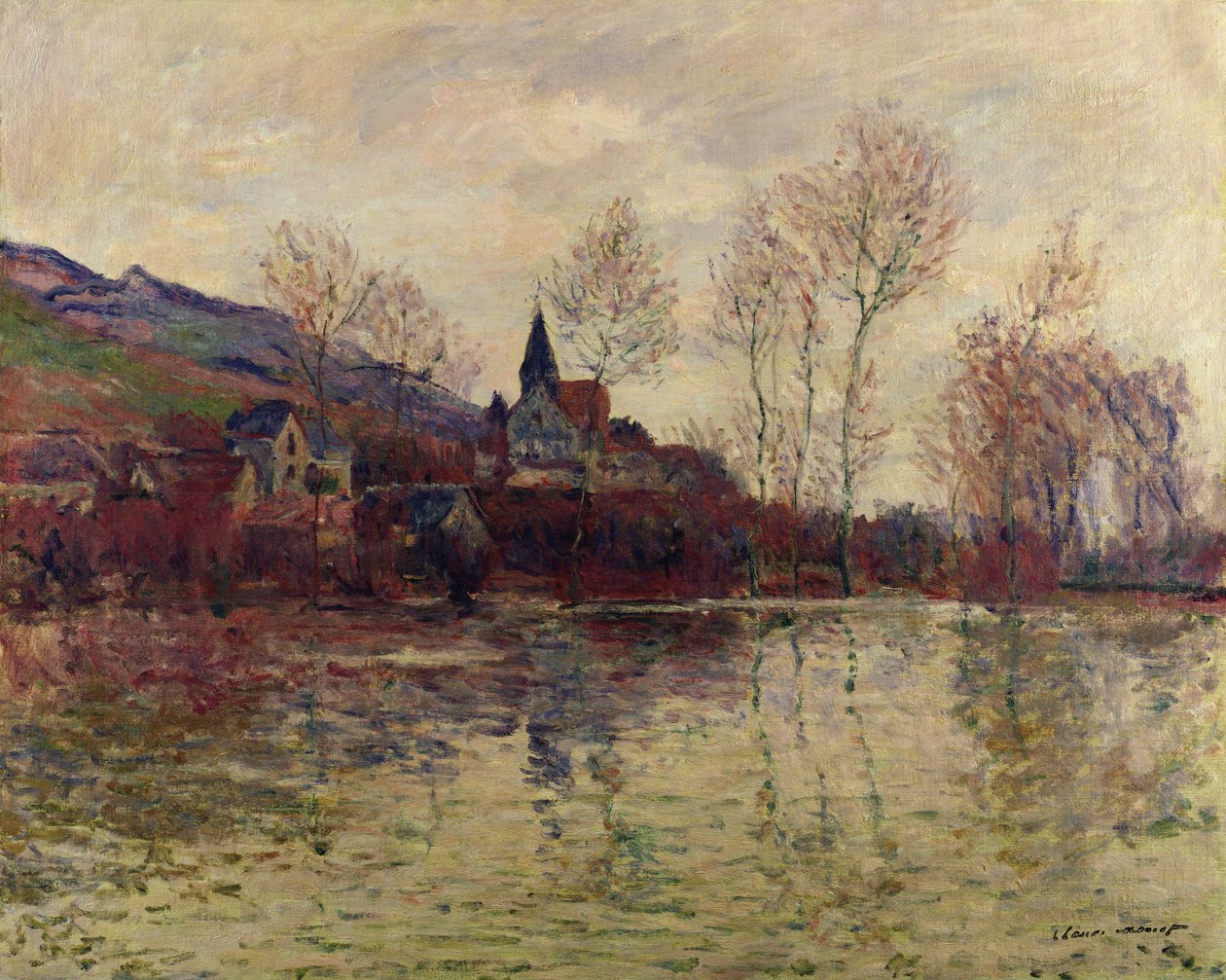 Powodzie w Giverny, 1886 r. autorstwa Claude Monet