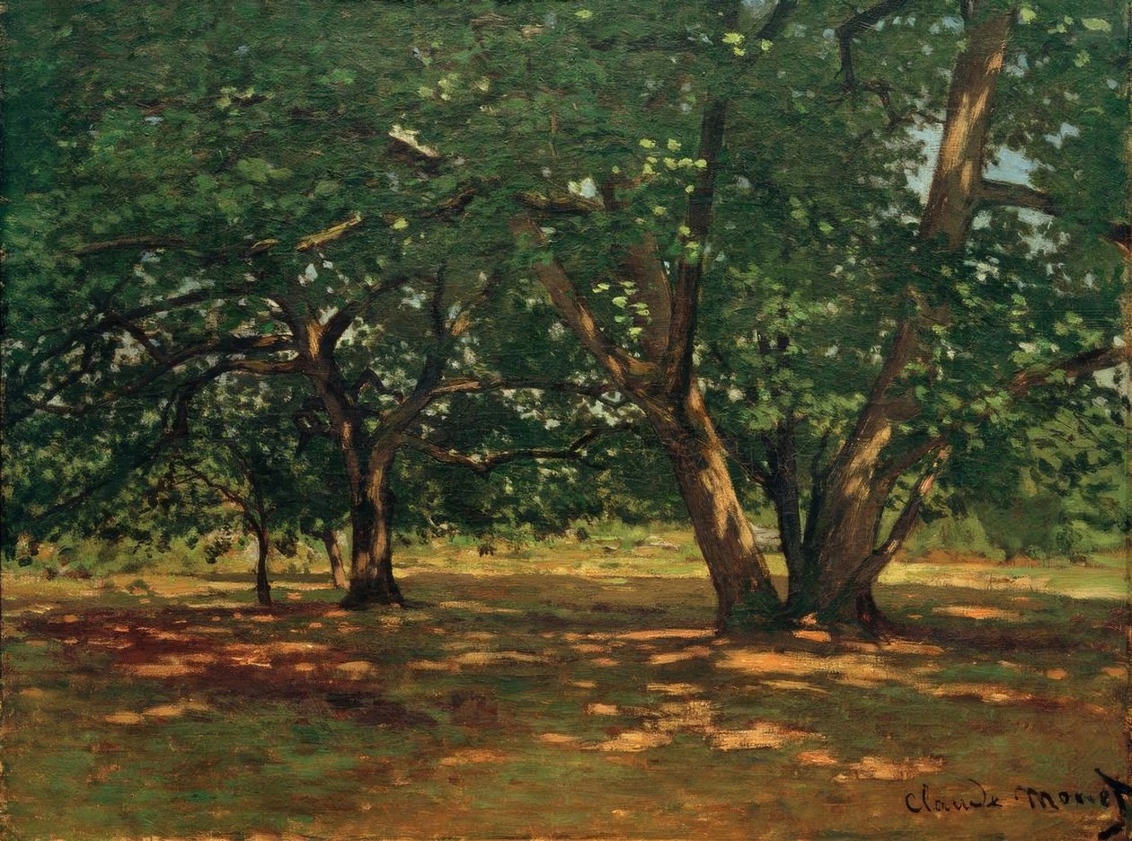 Las Fontainebleau autorstwa Claude Monet