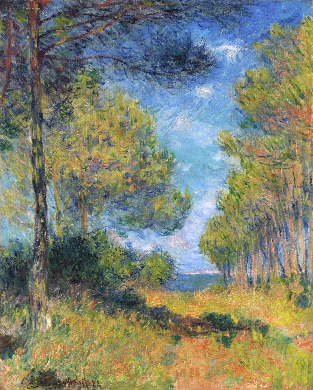 francuski: Allée de sapins à Varengeville
Niemiecki: Tannenallee w Varengeville autorstwa Claude Monet