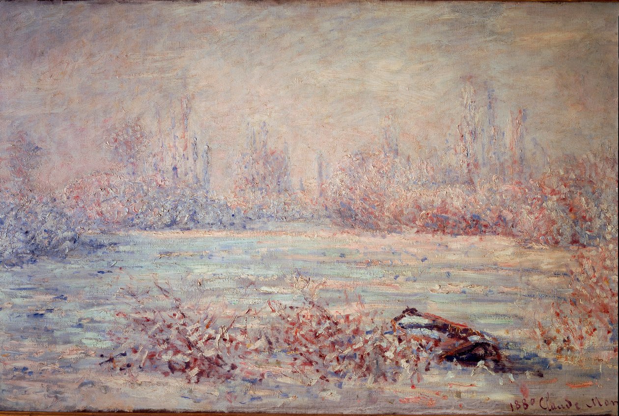 Mróz w pobliżu Vetheuil, szczegół autorstwa Claude Monet
