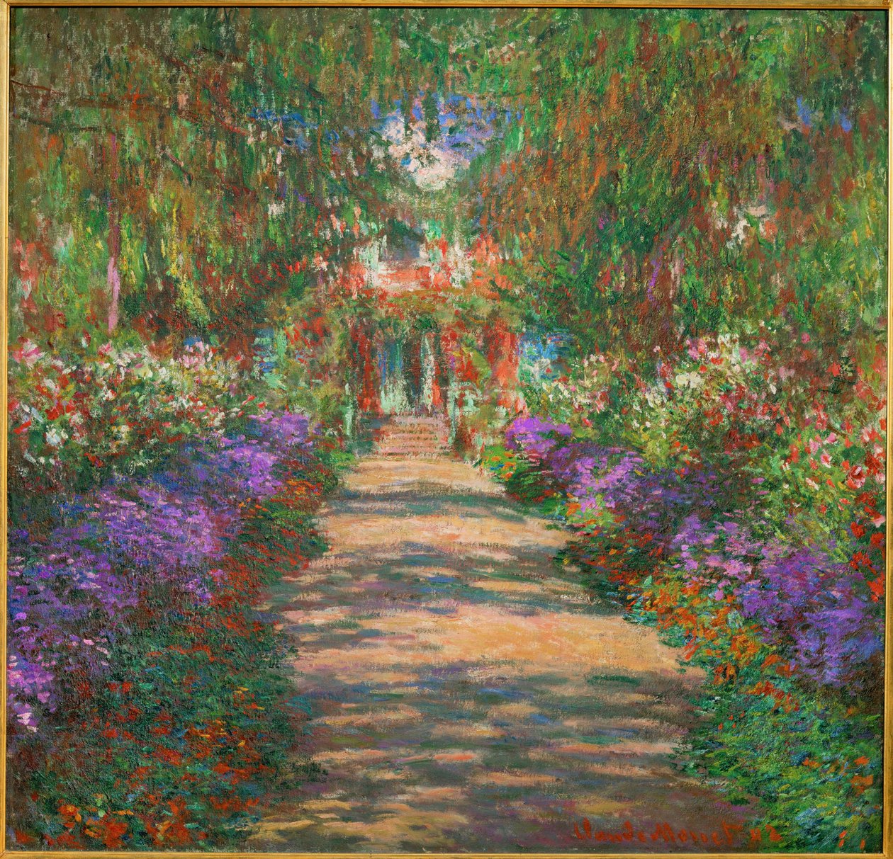 Ogród w Giverny (obraz na płótnie) autorstwa Claude Monet