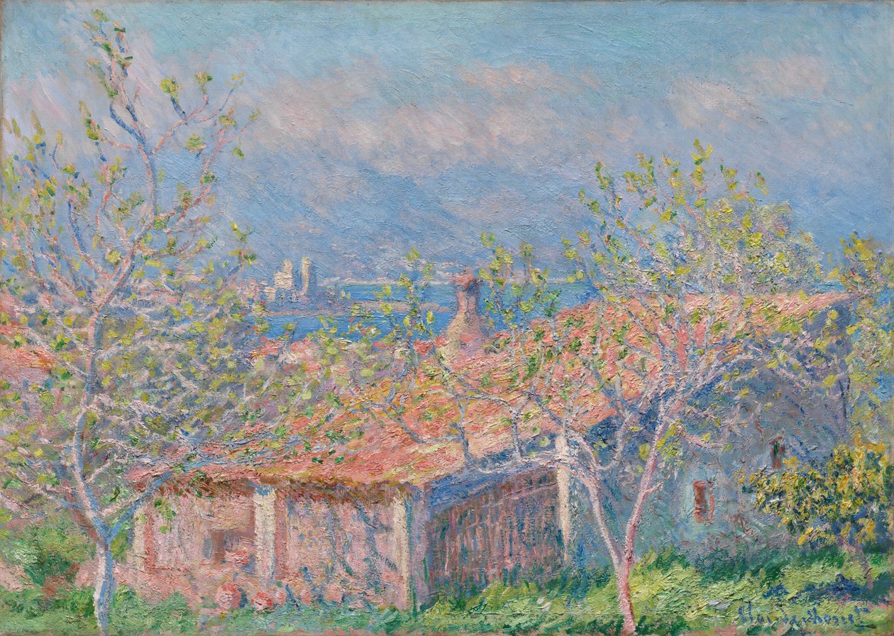 Dom Ogrodnika w Antibes autorstwa Claude Monet