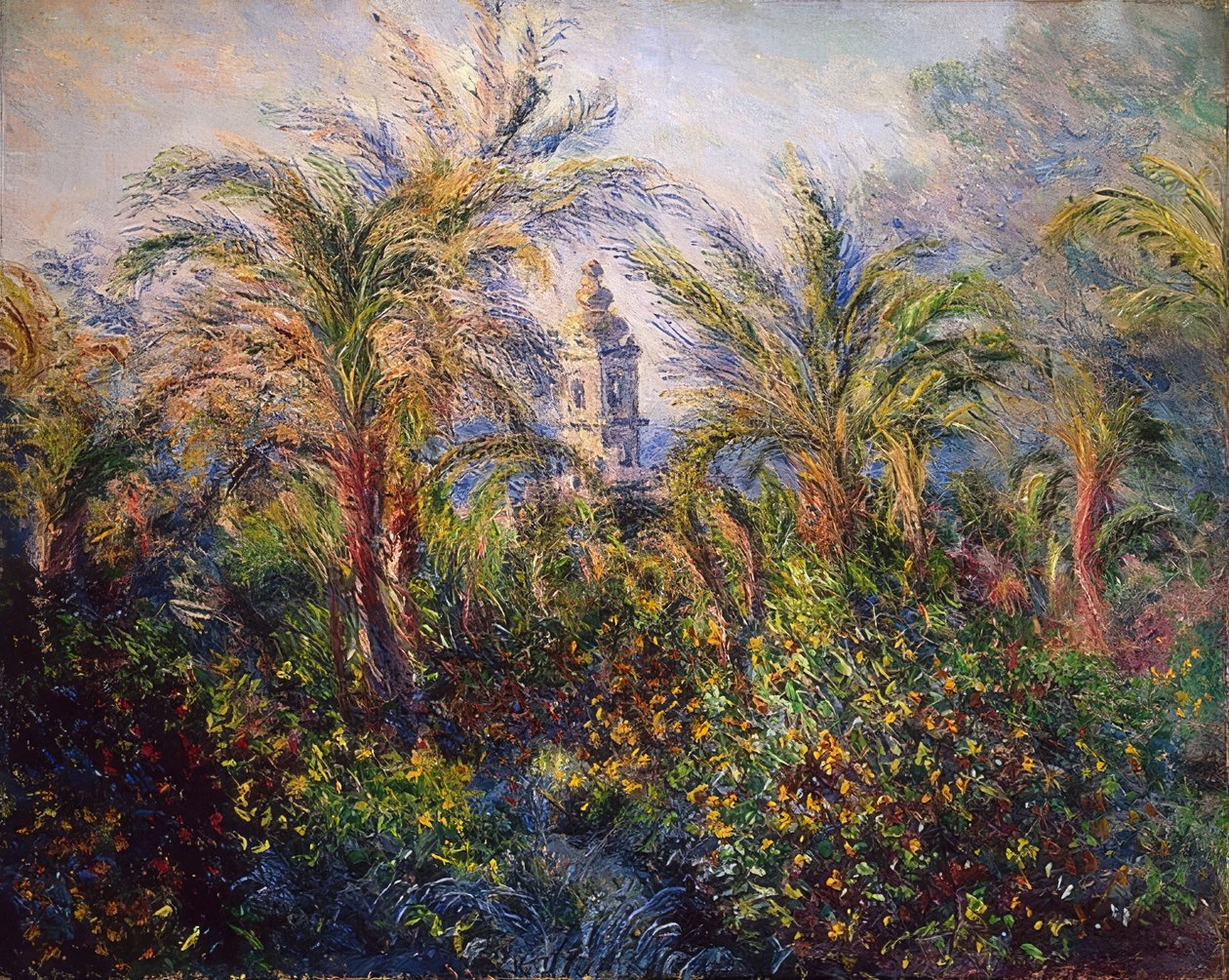 Ogród w Bordighera, Impresja rano. 1884 autorstwa Claude Monet