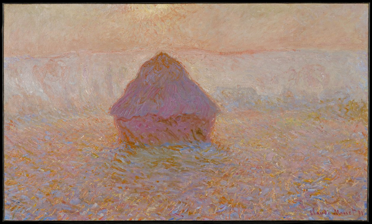Stóg zboża, słońce we mgle autorstwa Claude Monet